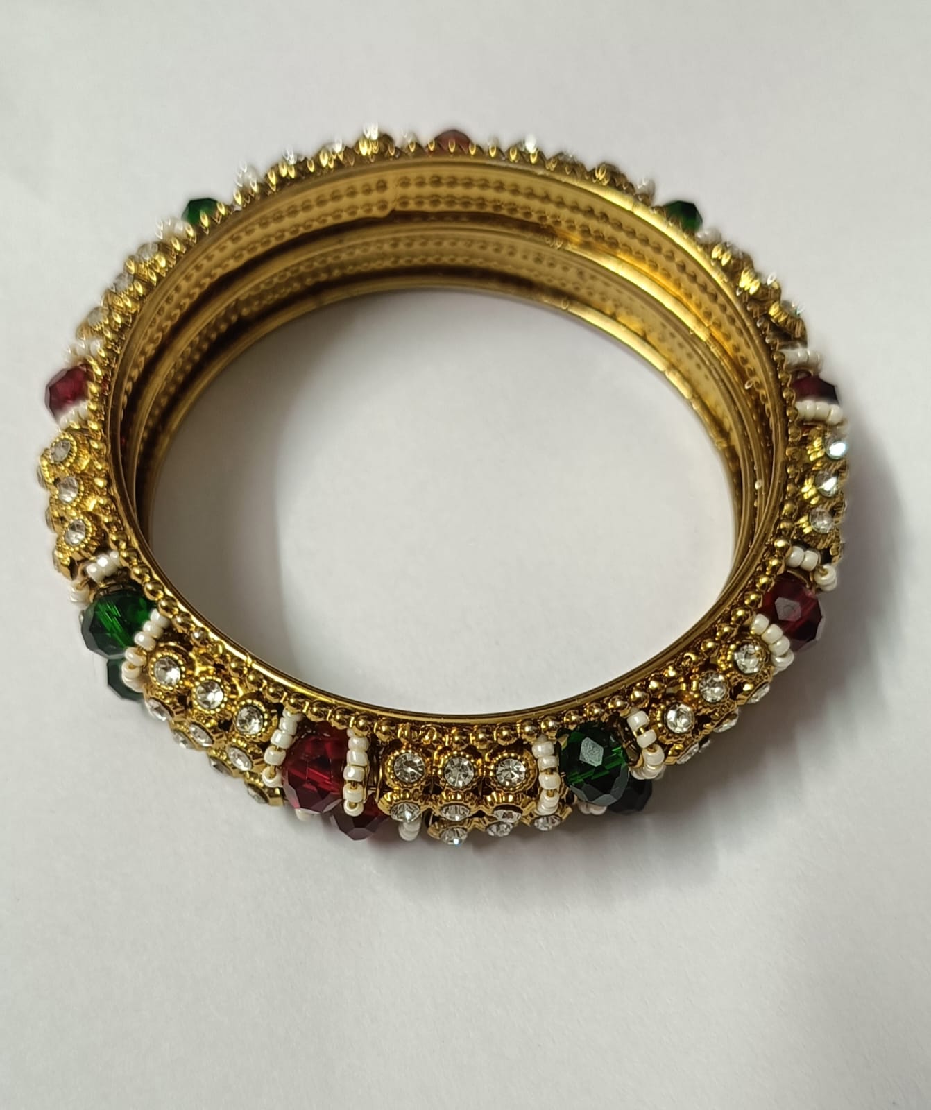 Ruaati Bangles Gold Plated American Stone Bangles Set. Size set 2.8 & 2.6, Buy Now Limited Stock.