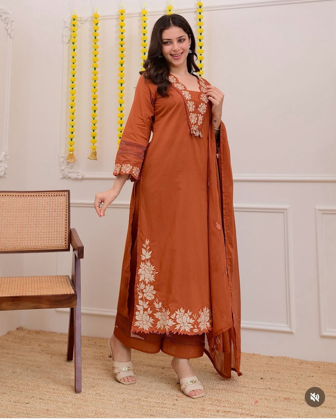 New Straight Kurta 3 Pcs Set with New Style, Embroidery Work.