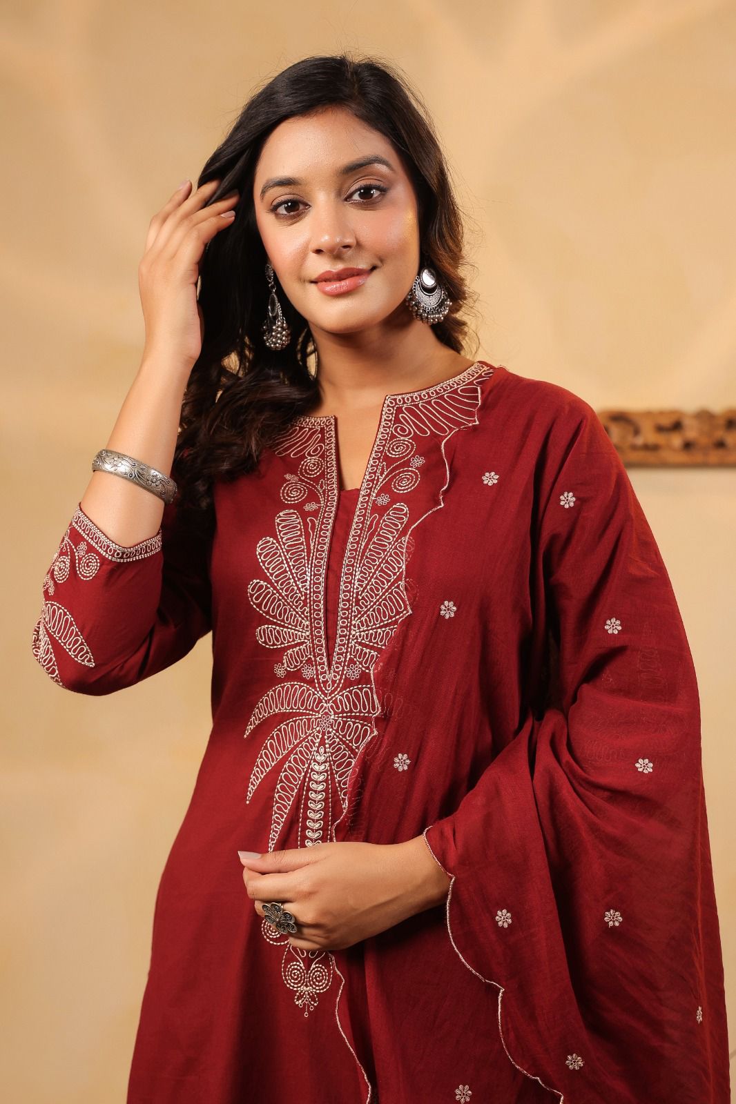 Premium Farsi Salwar 3-Piece Set with Attached Lining in Pure Cotton Fabric. Superior Fitting & Quality Cotton Fabric