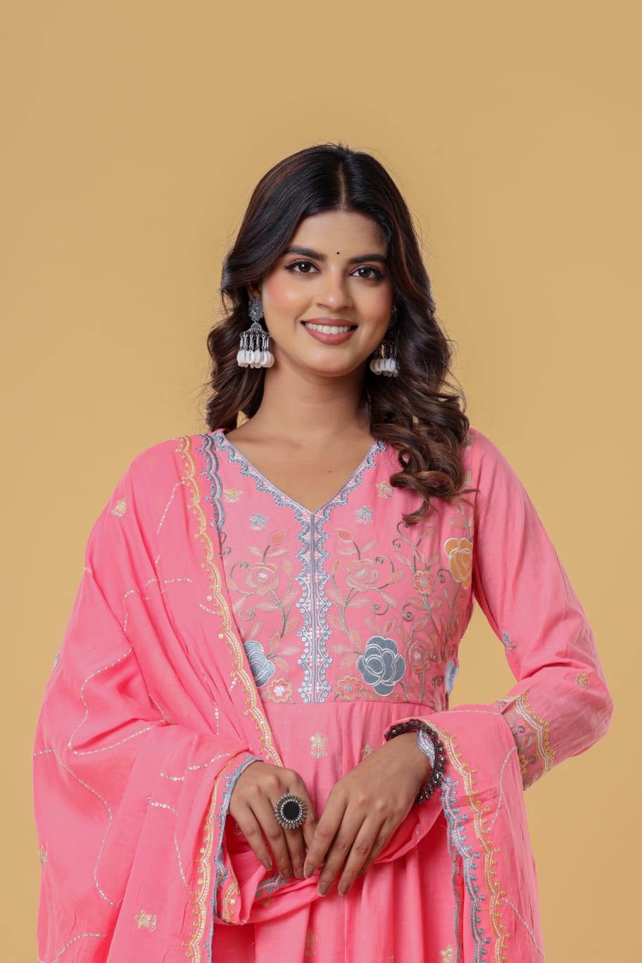 Luxurious & Elegant Mal Mal Cotton Dobi Designer Dress Light Pink with Heavy Manual Embroidery, Superior Quality Fabric, Premium Cotton, Designer 3 Pc. Suits