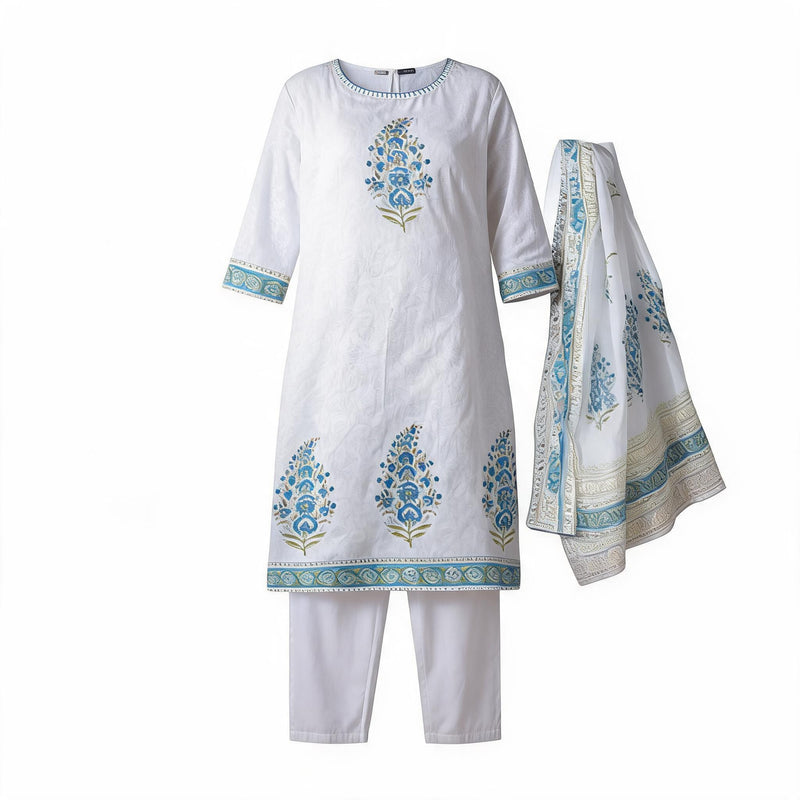 Ruaati Blue Kurta Palazzo Set