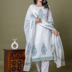 Ruaati Blue Kurta Palazzo Set
