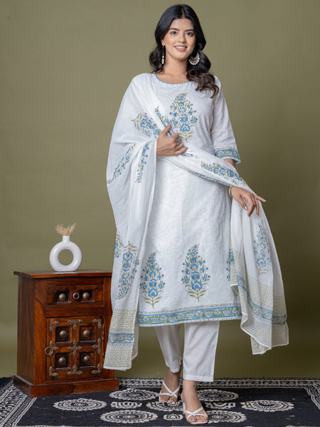 Ruaati Blue Kurta Palazzo Set