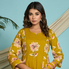 Ruaati Yellow Kurti Set