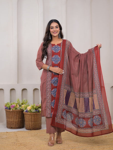 Ruaati Multicolor Kurta Palazzo Set