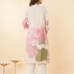 Ruaati White Kurti Set