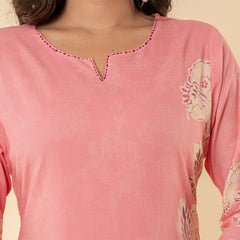 Ruaati Light Pink Kurta Palazzo Set