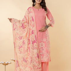 Ruaati Light Pink Kurta Palazzo Set