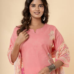 Ruaati Light Pink Kurta Palazzo Set