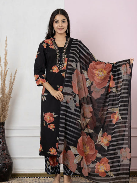 Ruaati Peach Kurta Palazzo Set
