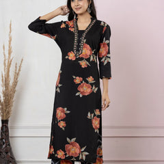 Ruaati Peach Kurta Palazzo Set