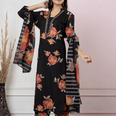 Ruaati Peach Kurta Palazzo Set
