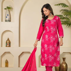 Ruaati Pink Kurta Palazzo Set