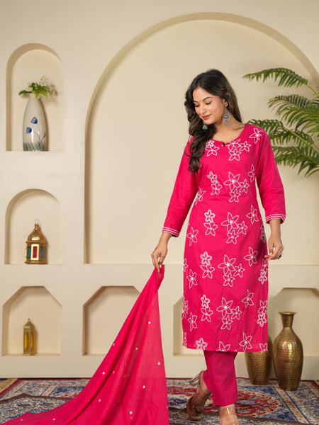 Ruaati Pink Kurta Palazzo Set