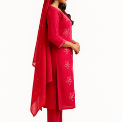 Ruaati Pink Kurta Palazzo Set