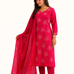 Ruaati Pink Kurta Palazzo Set