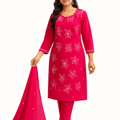 Ruaati Pink Kurta Palazzo Set