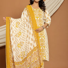 Ruaati Yellow Kurta Palazzo Set