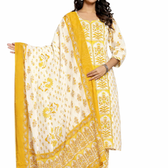 Ruaati Yellow Kurta Palazzo Set