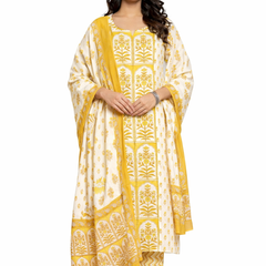 Ruaati Yellow Kurta Palazzo Set