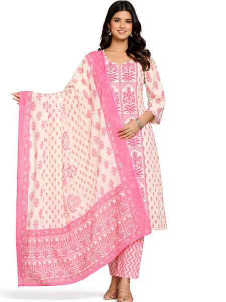 Ruaati Pink Kurta Palazzo Set