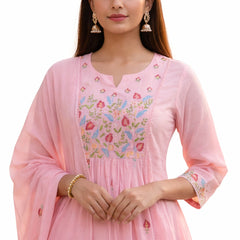 Ruaati Pink Kurta Palazzo Set