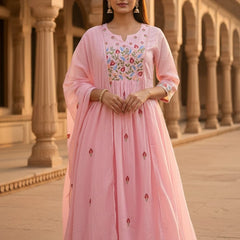 Ruaati Pink Kurta Palazzo Set