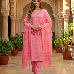 Ruaati Pink Kurta Palazzo Set