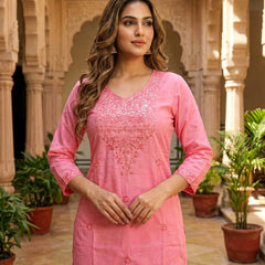 Ruaati Pink Kurta Palazzo Set