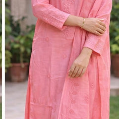 Ruaati Pink Kurta Palazzo Set