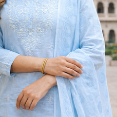 Ruaati Sky Blue Kurta Palazzo Set