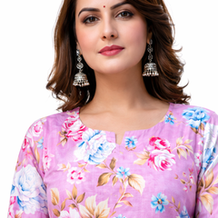 Ruaati Pink Kurta Palazzo Set