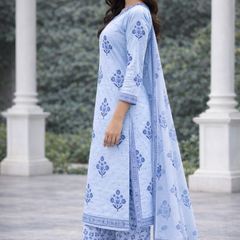 Ruaati Blue Kurta Palazzo Set