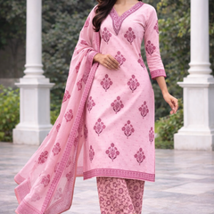 Ruaati Pink Kurta Palazzo Set