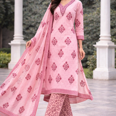 Ruaati Pink Kurta Palazzo Set