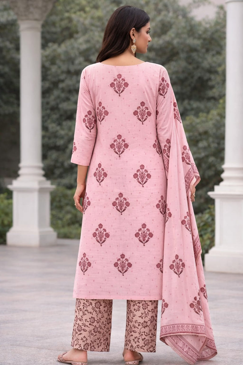 Ruaati Pink Kurta Palazzo Set