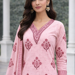 Ruaati Pink Kurta Palazzo Set