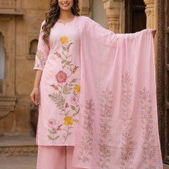 Ruaati Pink Kurta Palazzo Set