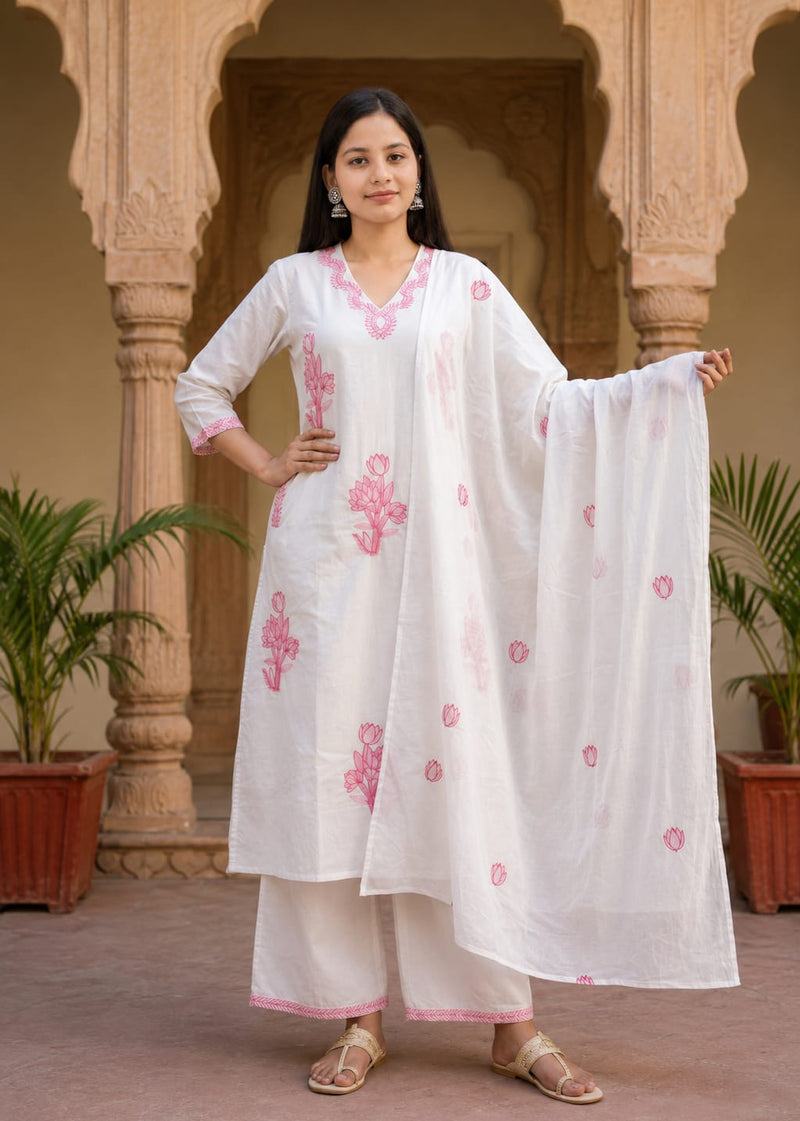 Ruaati Pink Kurta Palazzo Set