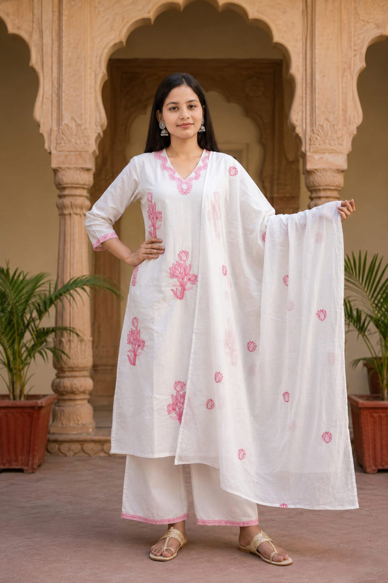 Ruaati Pink Kurta Palazzo Set