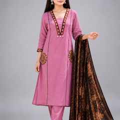Ruaati Lavender Kurta Palazzo Set