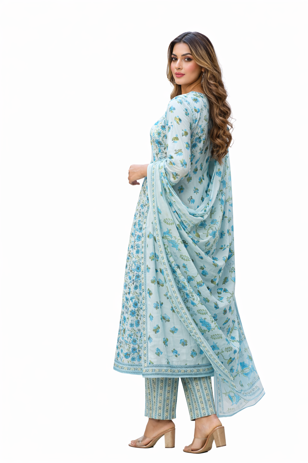 Ruaati Women Premium Mul Cotton Floral Suit Set
