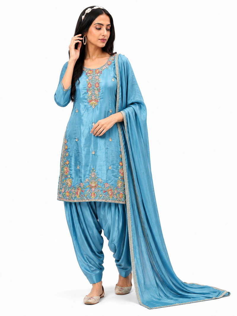 Blue Farsi Salwar Suit Set