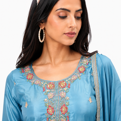Blue Farsi Salwar Suit Set