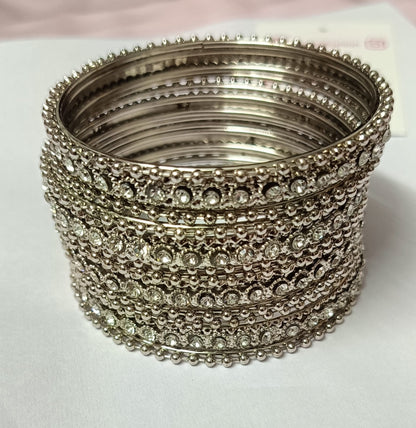 Metal Brass Beautiful Bangles for Ladies, Sizes:2.8, For Women; Base Metal: Glass Plating.