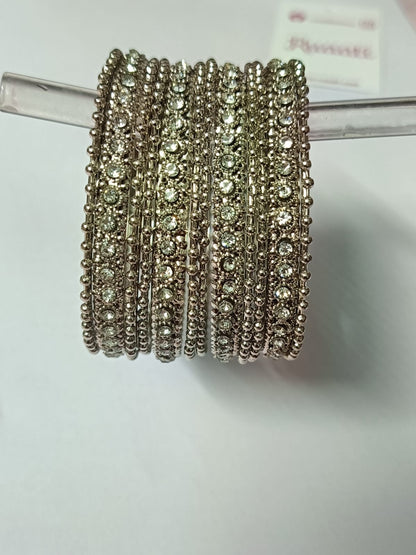 Metal Brass Beautiful Bangles for Ladies, Sizes:2.8, For Women; Base Metal: Glass Plating.