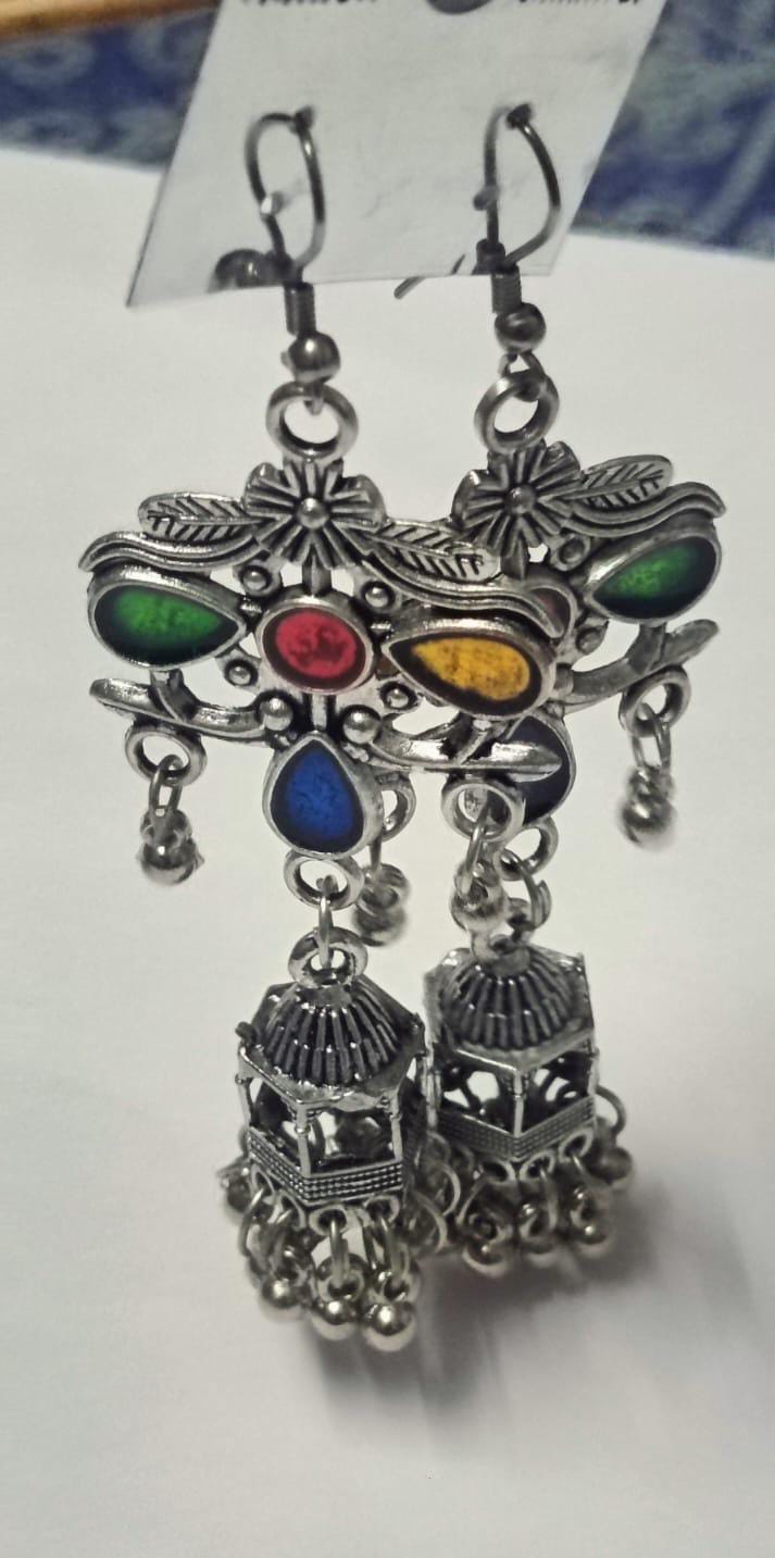 Lovely Oxidized & Multi Color Earrings