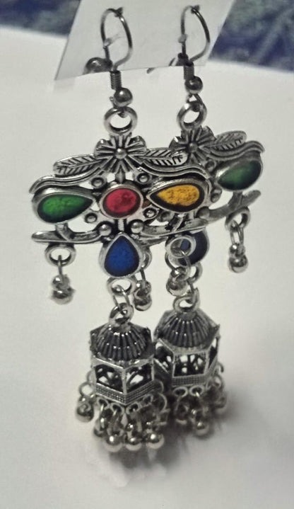 Lovely Oxidized & Multi Color Earrings