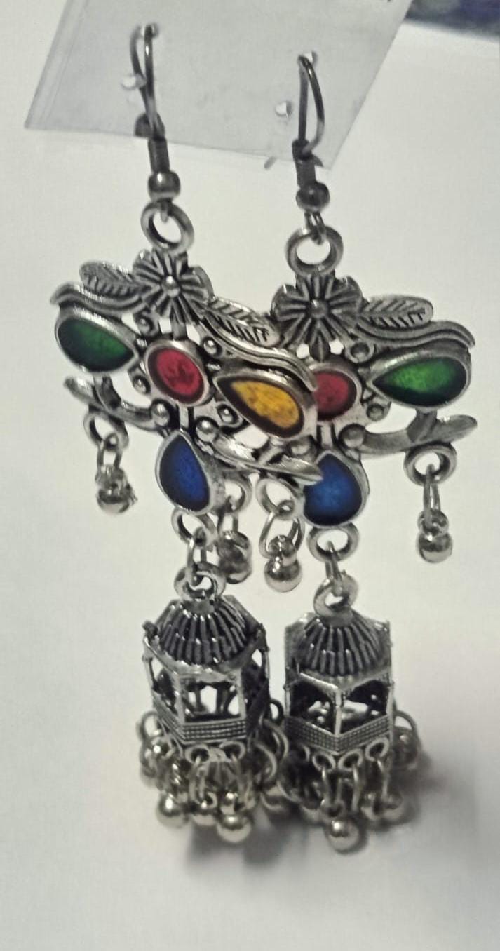 Lovely Oxidized & Multi Color Earrings