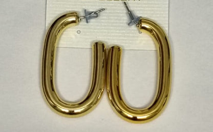 Beautiful Women Gold Circular Hoop American Design Earrings